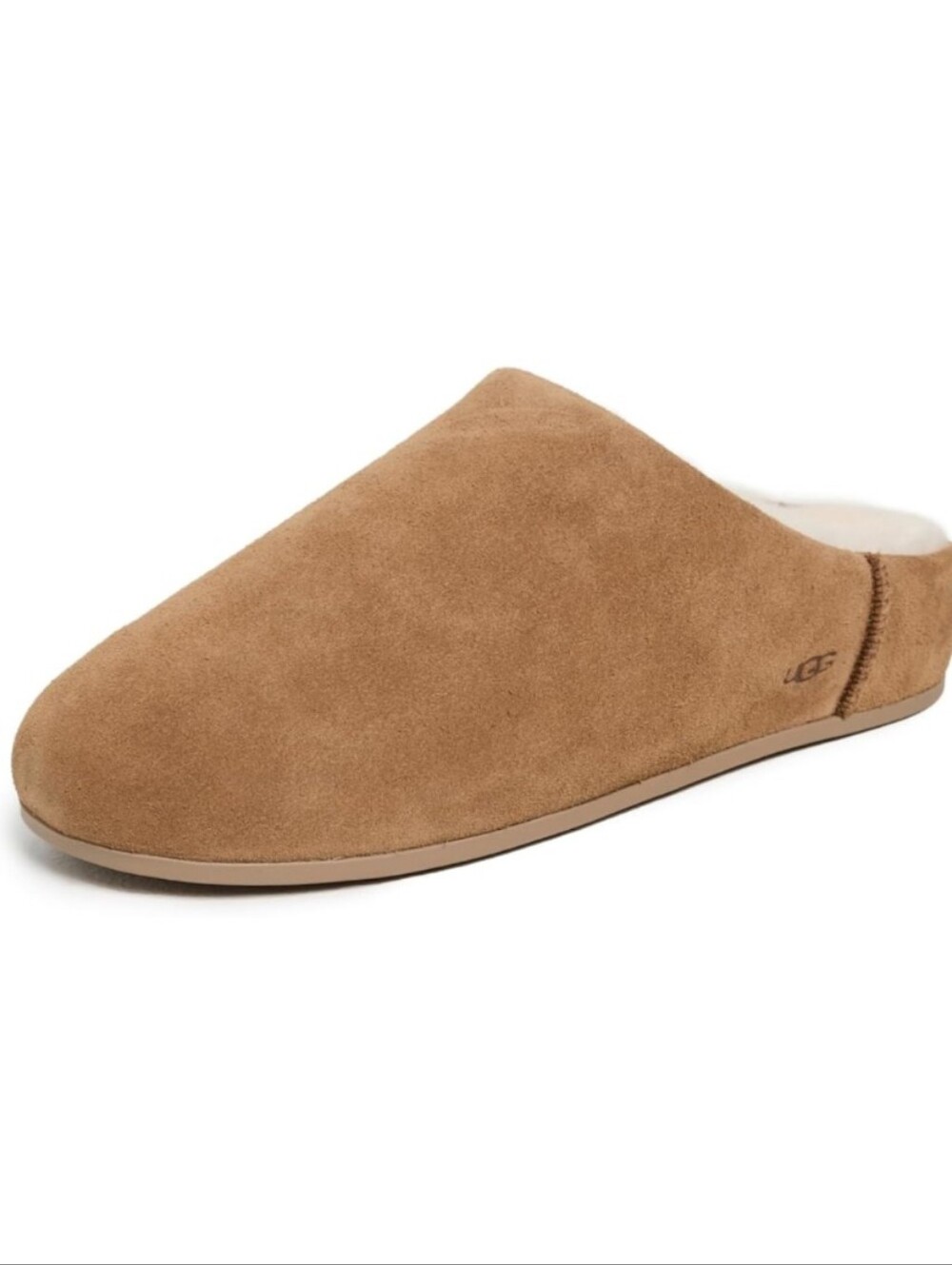 New In Box UGG Women's Elea Suede Slip-On Slipper - Chestnut Brown - Size 9